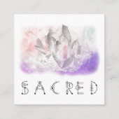 *~*クリスタルウォーターの色の神聖な癒し芸術 スクエア名刺 (正面)