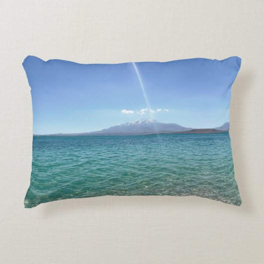 クリスタルウォータービューブルースカイビーチヴィベ平和的 アクセントクッション (正面)