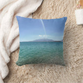クリスタルウォータービューブルースカイビーチヴィベ平和的 クッション (ブランケット)