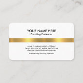 クリスタルウォーター金ゴールド配管アイコン 名刺 (裏面)