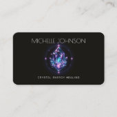 クリスタルエナジーヒーラーアメジスト紫/青ロゴ 名刺 (正面)