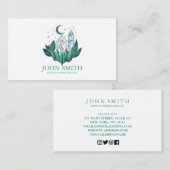 クリスタルエネルギーヒーラーチャクラスピリチュアル瞑想 名刺 (正面/裏面)