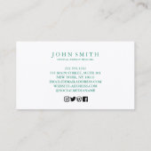 クリスタルエネルギーヒーラーチャクラスピリチュアル瞑想 名刺 (裏面)