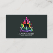 クリスタルエネルギーヒーラーチャクラスピリチュアル瞑想 名刺 (正面)