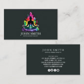 クリスタルエネルギーヒーラーチャクラスピリチュアル瞑想 名刺 (正面/裏面)