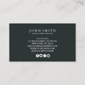 クリスタルエネルギーヒーラーチャクラスピリチュアル瞑想 名刺 (裏面)