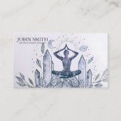 クリスタルエネルギーヒーラーチャクラスピリチュアル瞑想 名刺 (正面)