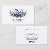 クリスタルエネルギーヒーラーチャクラスピリチュアル瞑想 名刺 (正面/裏面)