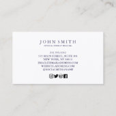 クリスタルエネルギーヒーラーチャクラスピリチュアル瞑想 名刺 (裏面)