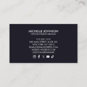 クリスタルエネルギーヒーラー虹色アメジスト紫 名刺 (裏面)