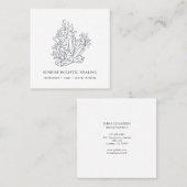 クリスタルエネルギー修復ウェルネスビジネスカード スクエア名刺 (正面/裏面)