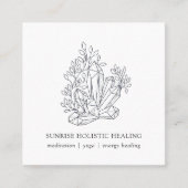 クリスタルエネルギー修復ウェルネスビジネスカード スクエア名刺 (正面)