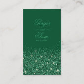 クリスタルエメラルド結婚グリッターのレジストリカード エンクロージャーカード (裏面)