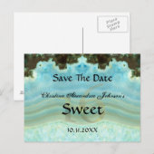 クリスタルエレガントブルー甘い16日付を保存 案内ポストカード (正面/裏面)