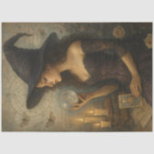 クリスタルエレガントボールとタロット付き魔女 – ゴシック 薄葉紙 (正面)