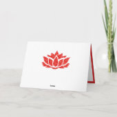 クリスタルエレガントルビーレッドジェムストンロータスフラワー カード (裏面)