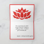 クリスタルエレガントルビーレッドジェムストンロータスフラワー カード (内部)
