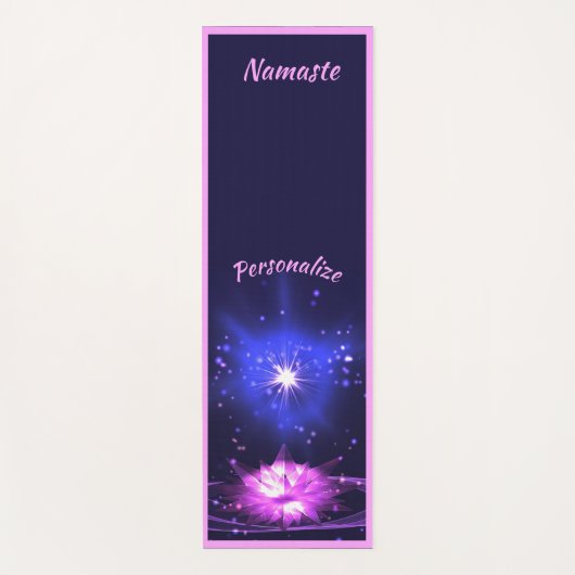 クリスタルエレガントロータスフラワーゼンヨガナマステ ヨガマット (正面)