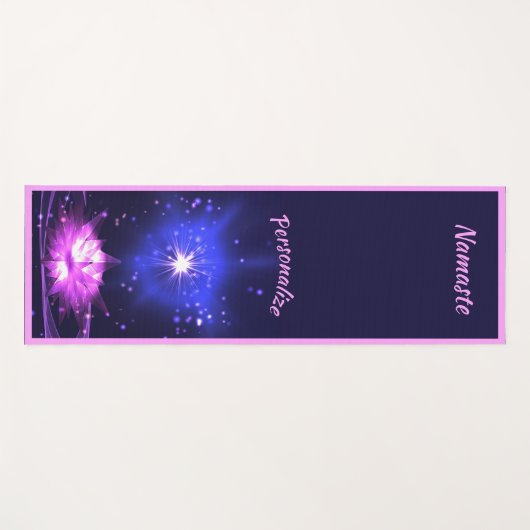 クリスタルエレガントロータスフラワーゼンヨガナマステ ヨガマット (正面(横))