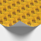 クリスタルエンジェルオン金ゴールド喜びラッピング紙 ラッピングペーパー (角)