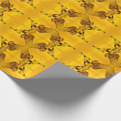 クリスタルエンジェルオン金ゴールド幾何学的ラッピング紙 ラッピングペーパー (角)