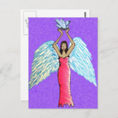 クリスタルエンジェルポストカード/祭壇アート ポストカード (正面/裏面)