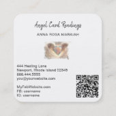 *~*クリスタルオパールハートQRエンジェルウィングAP78ウォーム スクエア名刺 (裏面)