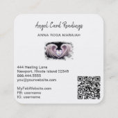 *~*クリスタルオパールハートQRエンジェルウィングAP78 スクエア名刺 (裏面)