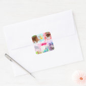 クリスタルカラフルジオメトリックシェイプステッカー スクエアシール