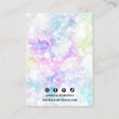 クリスタルカラフルダイヤモンドジュエリーホルダ表示装置 名刺 (裏面)