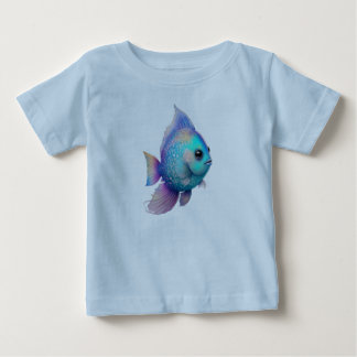 クリスタルカラーの魚 ベビーTシャツ