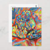 クリスタルカラーペンシル抽象芸術スケッチアートカンヴ ポストカード (正面/裏面)
