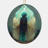 クリスタルガーディアンエイリアンSci-Fiファンタジー セラミックオーナメント (左)