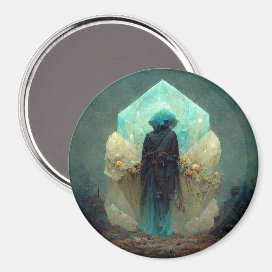 クリスタルガーディアンエイリアンSci-Fiファンタジー マグネット (正面/裏面)