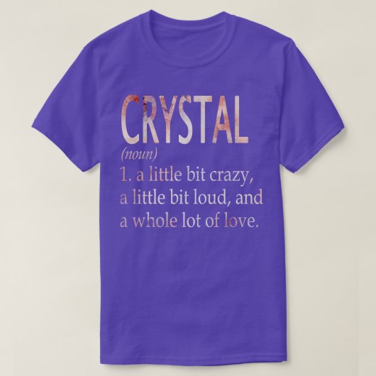 クリスタルガール名の定義 Tシャツ (デザイン正面)