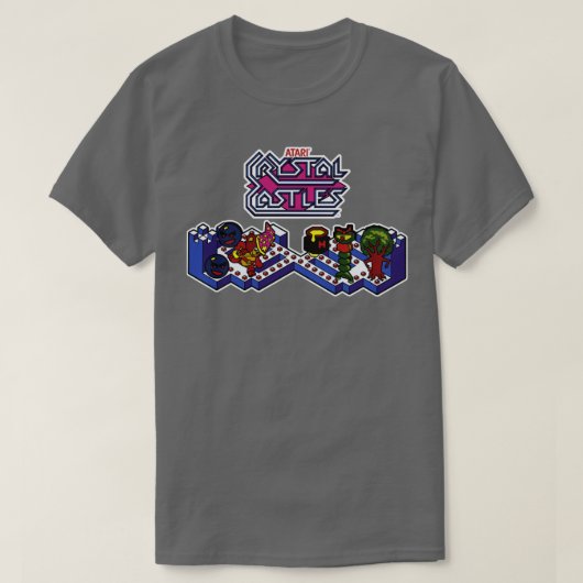 クリスタルキャッスルビデオゲーム Tシャツ (デザイン正面)