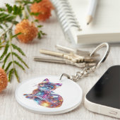 クリスタルキャット キーホルダー (正面右)