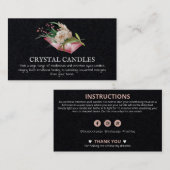 クリスタルキャンドル意図呪文 名刺 (正面/裏面)