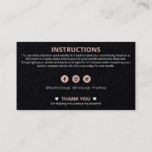 クリスタルキャンドル意図呪文 名刺 (裏面)