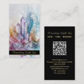 *~*クリスタルクラスタレインボーAP90アートドリップQR 名刺 (正面/裏面)