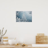 クリスタルクリスマスツリーデジタルクリスマスウォールアート ポスター (キッチン)