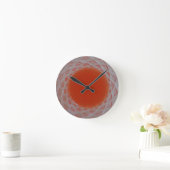 クリスタルグラスの中に入ったオレンジの飲み物 ラウンド壁時計 (ホーム)