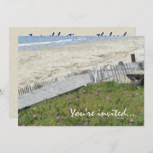 クリスタルコーブパーティの招待状 招待状 (正面/裏面)