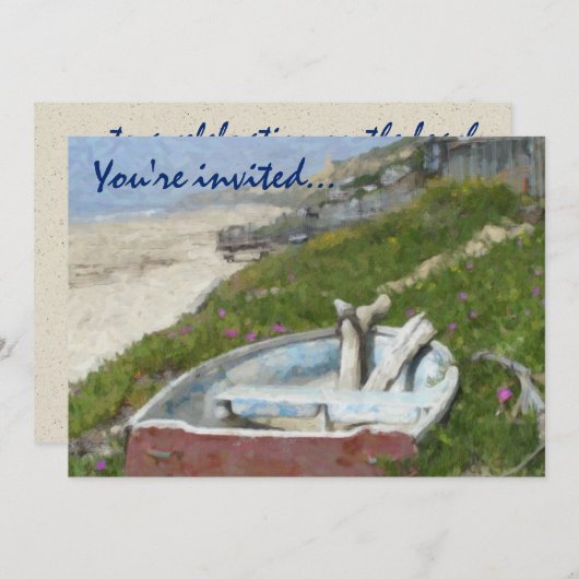 クリスタルコーブパーティーの招待状 招待状 (正面/裏面)