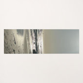 クリスタルコーブ海サンセットサンドビーチウェーブズ ヨガマット (裏面(横))