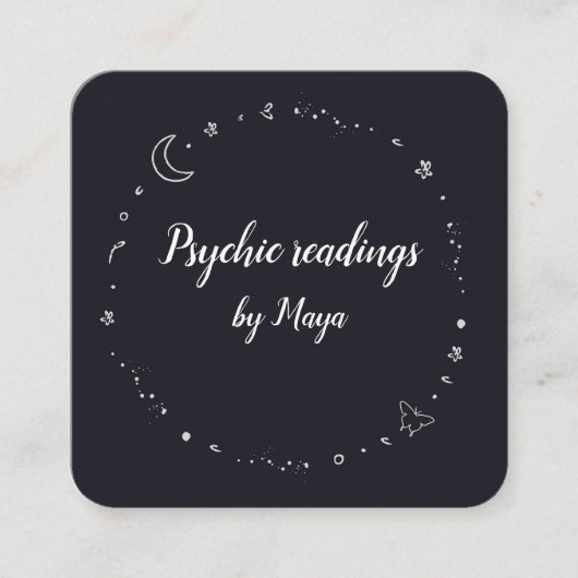 クリスタルサークルムーンスターサイキックスカイ スクエア名刺 (正面)