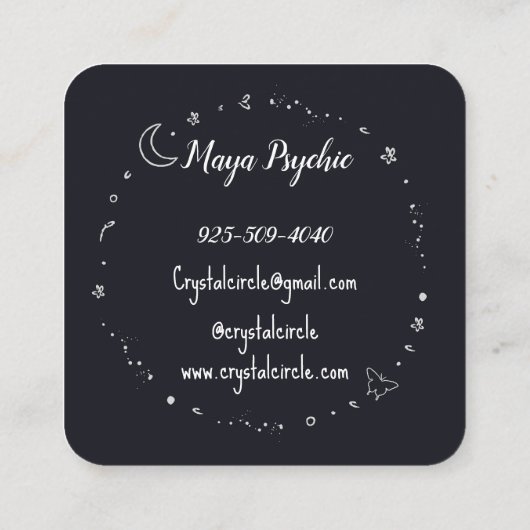 クリスタルサークルムーンスターサイキックスカイ スクエア名刺 (裏面)