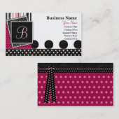 クリスタルシックピンクビジネスカード 名刺 (正面/裏面)