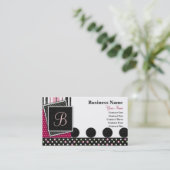 クリスタルシックピンクビジネスカード 名刺 (スタンド正面)