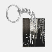 クリスタルシャンデリアシックなガラスグリッツグラムキーチェーン キーホルダー (正面左)